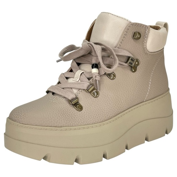 Zodiac Shoes - Zodiac Billie Tan Pebbled Faux Leather Lug Sole Womens Sneakers Size 8M